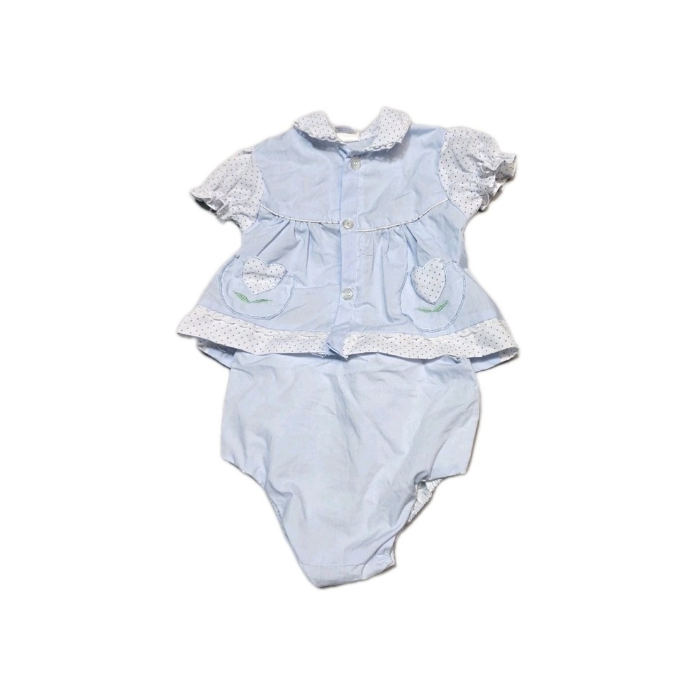 Vintage Girls 2 Pieces Set 18 Months Tuff Cookies Ruffles